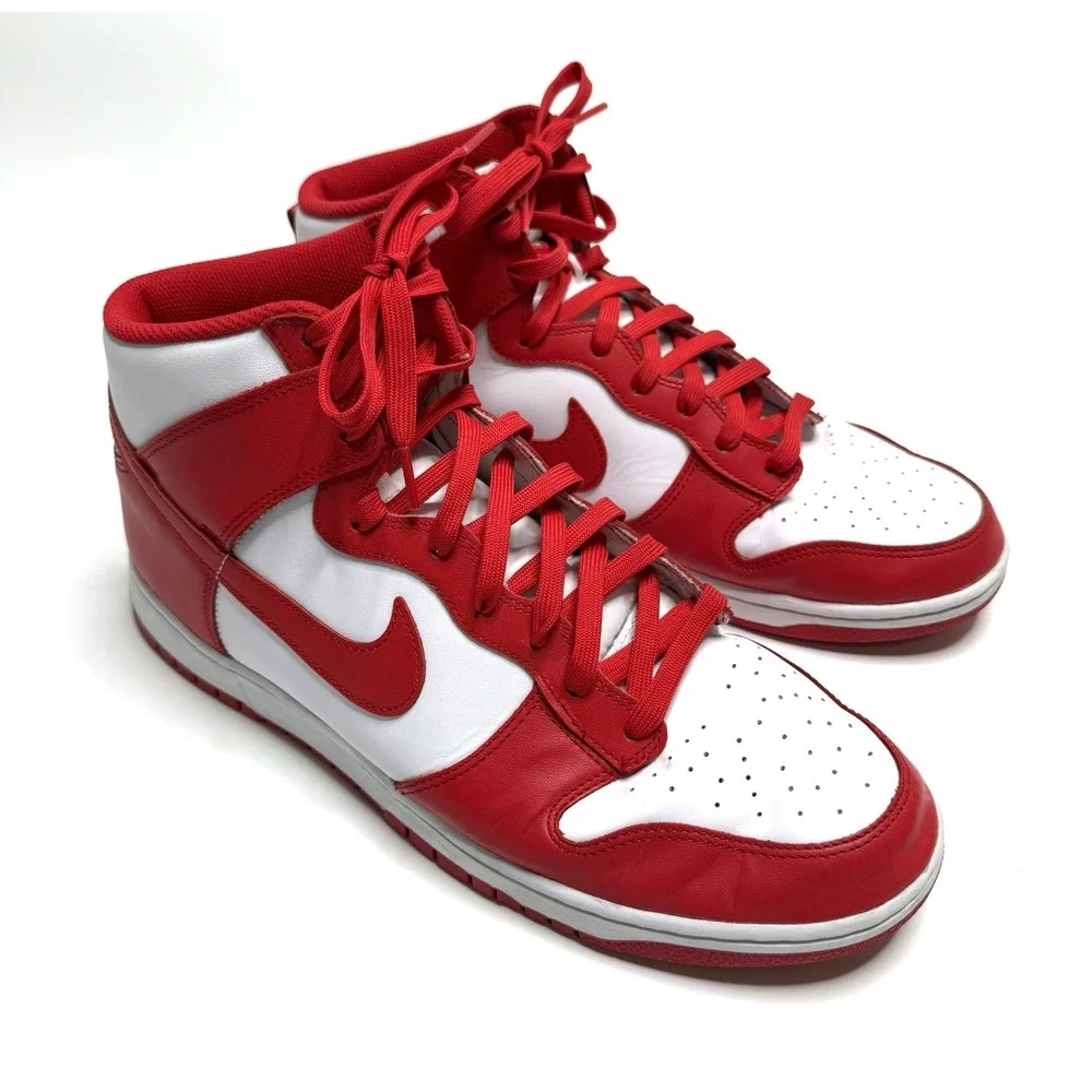 Nike Dunk High University Red White Men's Sneakers DD1399-106 Retro Size 14 Shoe